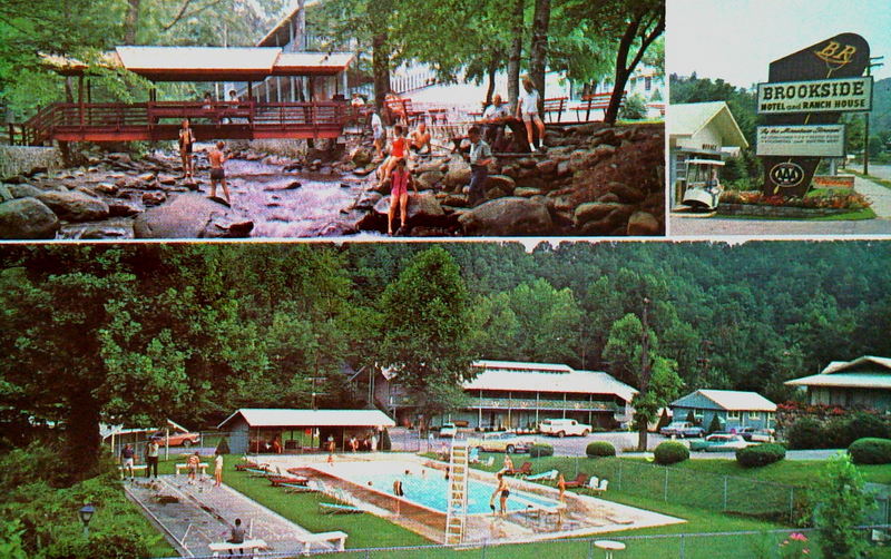 Brookside Lodge (Brookside Motel and Ranch House) - Vintage Postcard